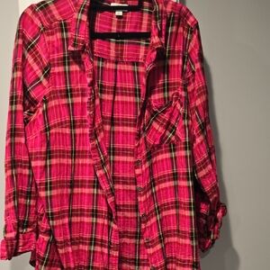 True Craft Red and Yellow Plaid Shirt